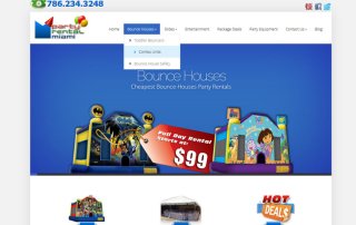 Party Rentals Web Design