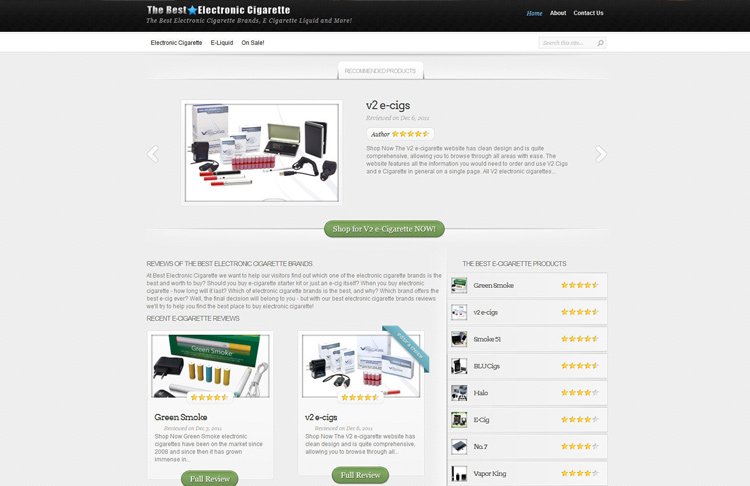 Ecig Reviews Web Design